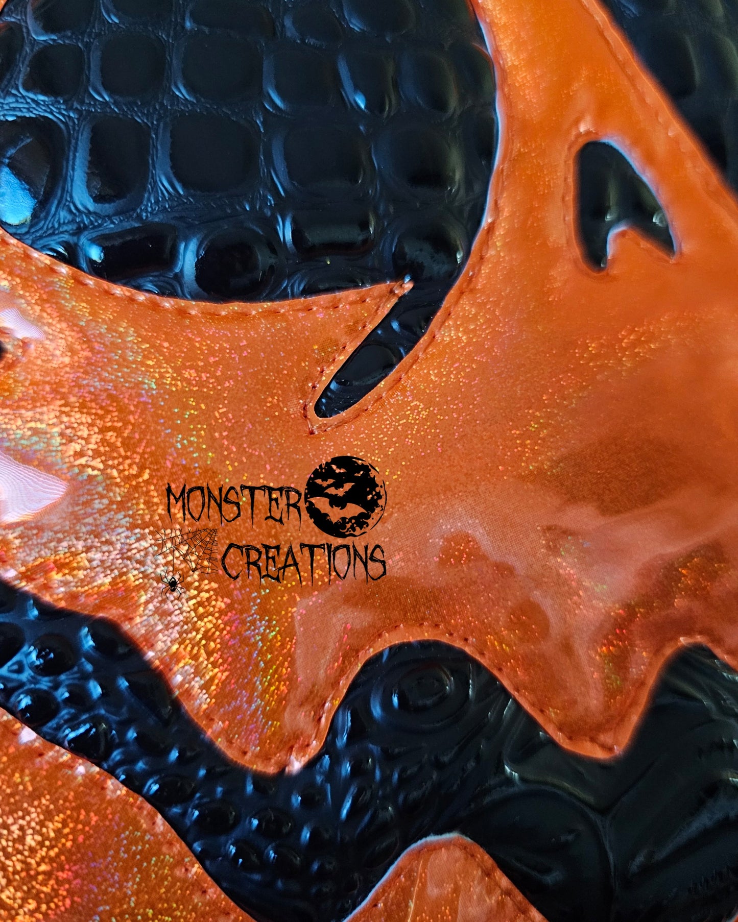 Orange Holographic/Gator Jack face