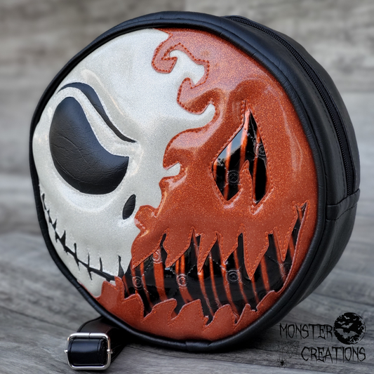 Glitter Half Faced Pumpkin king bag